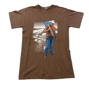 Brad Paisley Bonfires & Amplifiers 2007 Tee Thrifted Vintage Style Size S